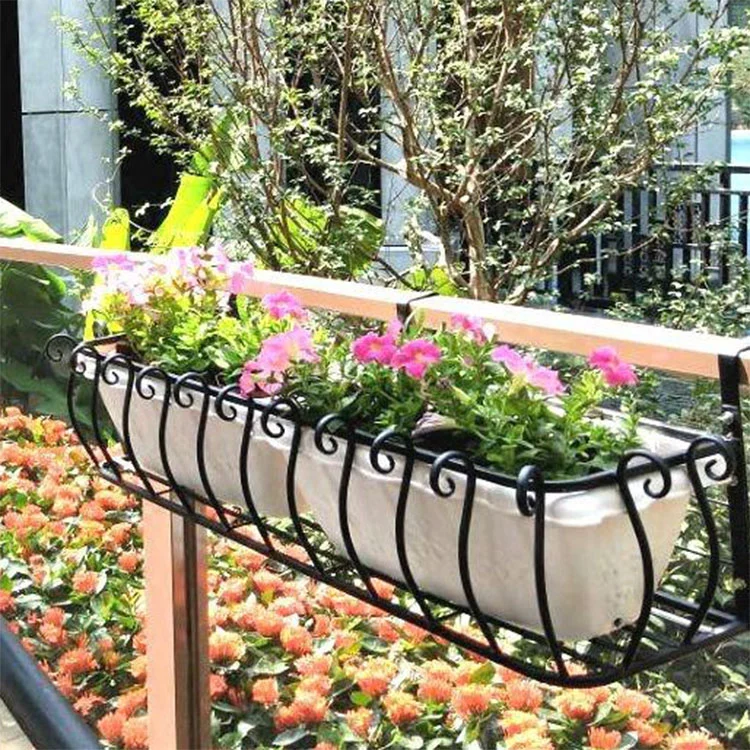 Suport pentru ghiveci din fier rezistent la intemperii pentru balcon Suport pentru ghiveci din fier rezistent la intemperii pentru balcon